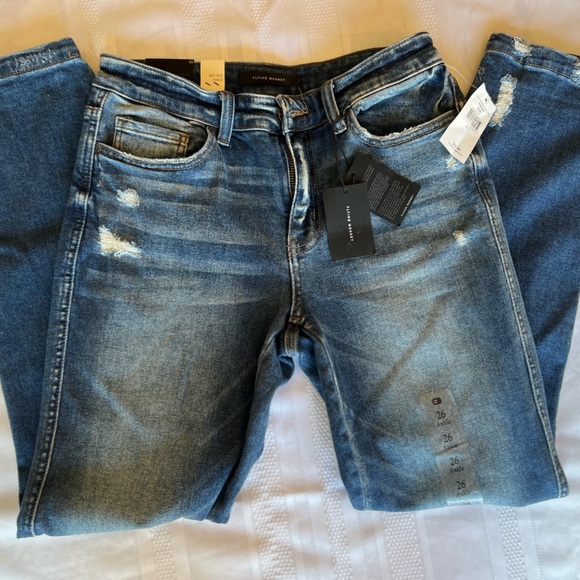 NWT Flying Monkey Mid-Rise Ankle Straight Jean Stretch Denim Women’s Siz… - Picture 12 of 13